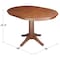 International Concepts Round 36 in Rd Top Pedestal Table, 12 in Leaf, 28.9 inH, Dining Height, Espresso, 36 in W, 48 in L K581-36RXT-27B - alternate 7